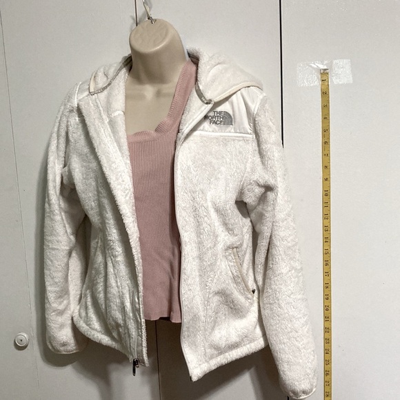 The North Face High Loft Polar Fleece Hooded Jacket White Trim Womens Medium - Picture 2 of 13